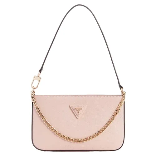 Guess - Túi Đeo Vai Nữ Guess Brynlee Mini Top-Zip Shoulder Bag Màu Hồng Phấn - Vua Hàng Hiệu
