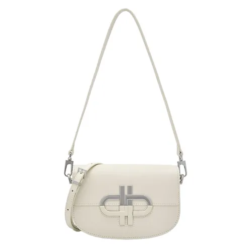 Túi Đeo Vai Nữ Pedro Icon Mini Leather Shoulder Bag 75210151-4 Màu Trắng Khóa Bạc - Túi xách - Vua Hàng Hiệu