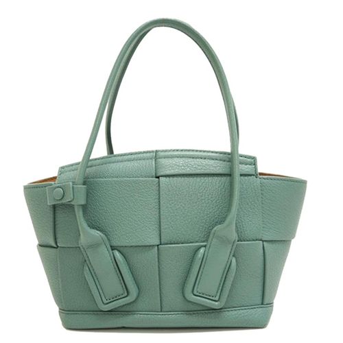 Túi Tote Nữ Bottega Veneta Bag Intrecciato 2WAY Handbag Mini Zaarco Leather Green Màu Xanh