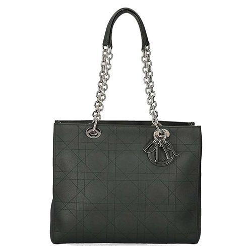 Túi Tote Nữ Christian Dior Ultra Leather Handbag Màu Xanh Rêu