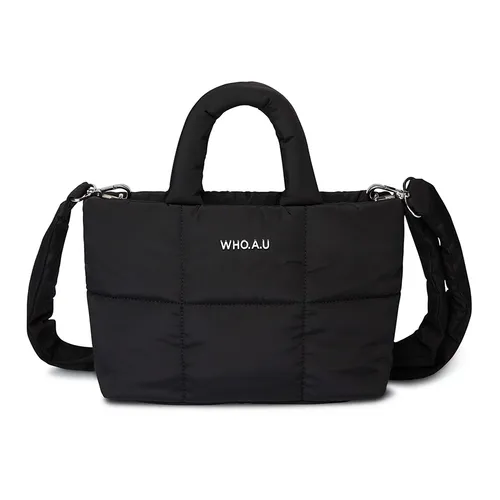 Túi xách WHOAU - Túi Tote Nữ WHOAU Padded Square Tote Bag Màu Đen - Vua Hàng Hiệu