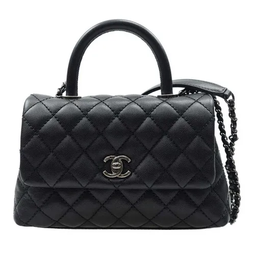 Túi Xách Nữ Chanel Pre Owned Coco Top Handle Bag Màu Đen - Túi xách - Vua Hàng Hiệu