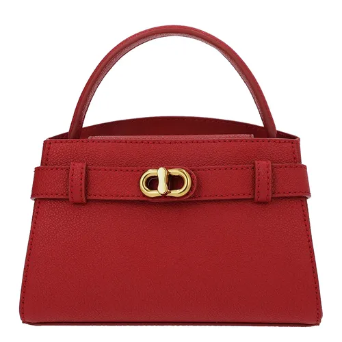 Túi Xách Nữ Charles & Keith CNK Aubrielle Metallic-Buckle Top Handle Bag  50270880 Màu Đỏ