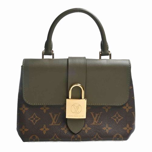 Túi Xách Nữ Louis Vuitton LV Locky Handbag Monogram Canvas With Leather BB Màu Nâu Xanh