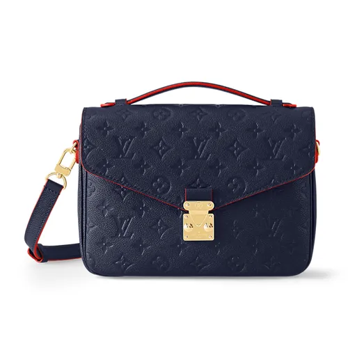 Túi Xách Nữ Louis Vuitton LV Monogram Empreinte Pochette Metis M44071 Màu Xanh Navy
