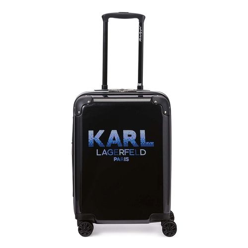 Vali Karl Lagerfeld Paris 20 Sequin Hardside Spinner Suitcase Màu Đen Size 20