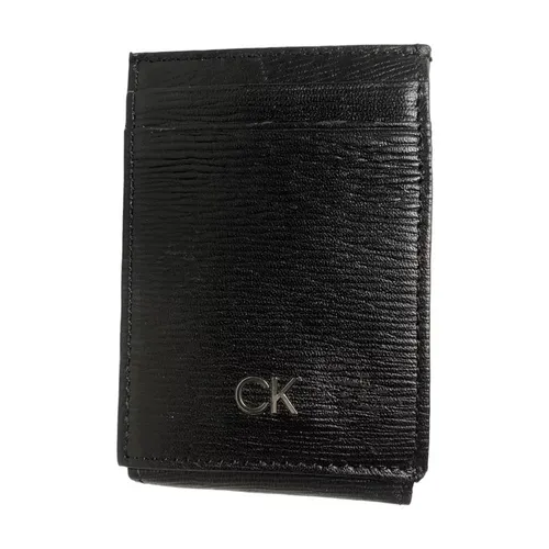 Túi xách Calvin Klein Nam Ví - Ví Nam Calvin Klein CK Black Leather Wallet 31KA160001 Màu Đen - Vua Hàng Hiệu