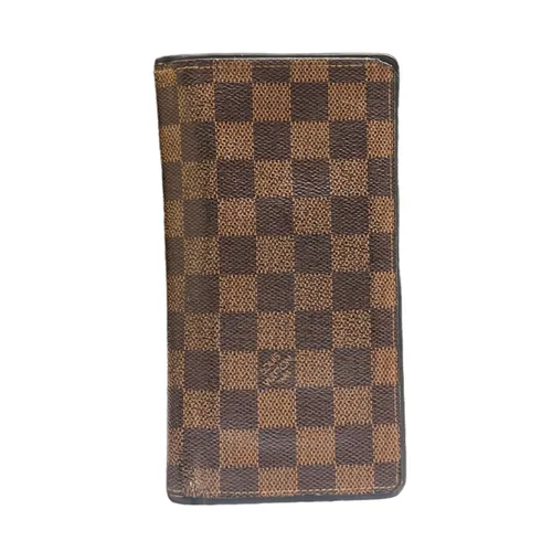 Ví Nam Louis Vuitton LV  Damier Ebene Brazza Màu Nâu