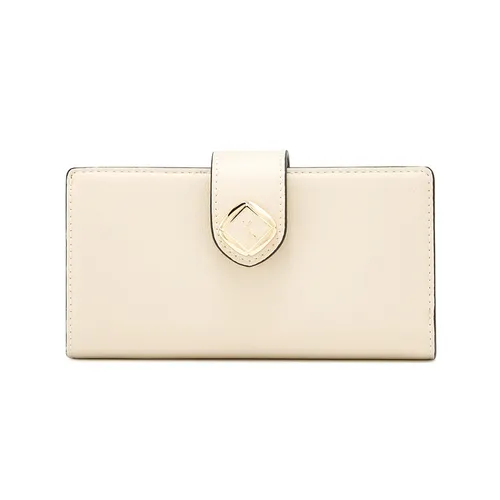 Túi xách Lyn Ví dáng dài - Ví Nữ Lyn Lera Polka Medium Wallets LL24CWS047 Màu Be - Vua Hàng Hiệu