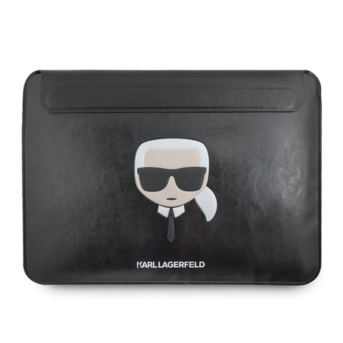 Vỏ Bọc Laptop Karl Lagerfeld MacBook Computer Sleeve 13/14 Inch Ikonik Karl's Head Màu Đen