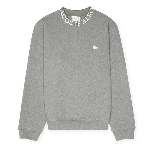 Áo Nỉ Nam Sweater Lacoste Lettered Crew Neck Cotton Blend Sweatshirt SH7446-51 Màu Xám Size 3 - Thời trang - Vua Hàng Hiệu