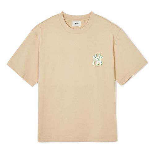 Áo Phông MLB  Monative Overfit New York Yankees 3ATSM0443-50BGL Màu Be