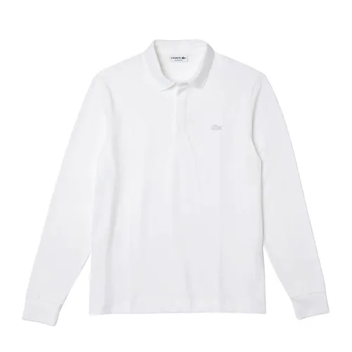 Áo Polo Dài Tay Nam Lacoste Smart Paris Long Sleeve Stretch Cotton Polo Shirt PH2481-10 Màu Trắng Size 3