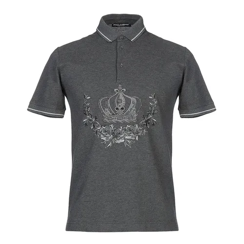 Áo Polo Nam Dolce & Gabbana D&G Polo Shirt G8GH1T Màu Xám Đậm Size 44