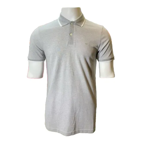 Thời trang Xám Áo Polo 100% Cotton - Áo Polo Nam Michael Kors MK KS2509Z5FH - PD04 Màu Xám Size S - Vua Hàng Hiệu