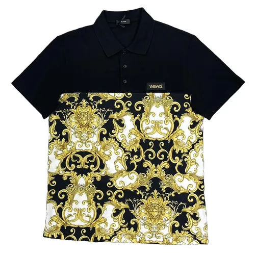 Áo Polo Nam Versace Jeans Couture Polo Shirt Màu Đen Vàng Size M