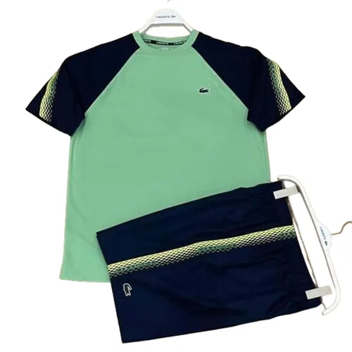 Bộ Quần Áo Cộc Tay Nam Lacoste Men's Sport Fit With Logo Stripe Short Màu Xanh Đen Size 3 - Thời trang - Vua Hàng Hiệu