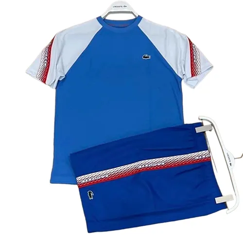 Bộ Quần Áo Cộc Tay Nam Lacoste Men's Sport Fit With Logo Stripe Short Màu Xanh Trắng Size 3 - Thời trang - Vua Hàng Hiệu