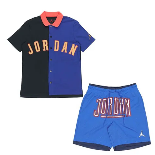 Bộ Quần Áo Cộc Tay Nam Nike Shooting Shirt Deep Royal Set AJ1111-455/DA7207-480 Phối Màu Size M