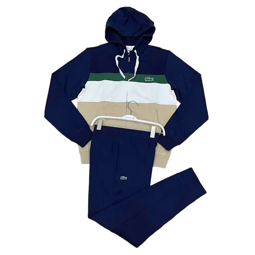 Bộ Quần Áo Nỉ Nam Lacoste Men's Colourblock Fleece Màu Xanh Navy