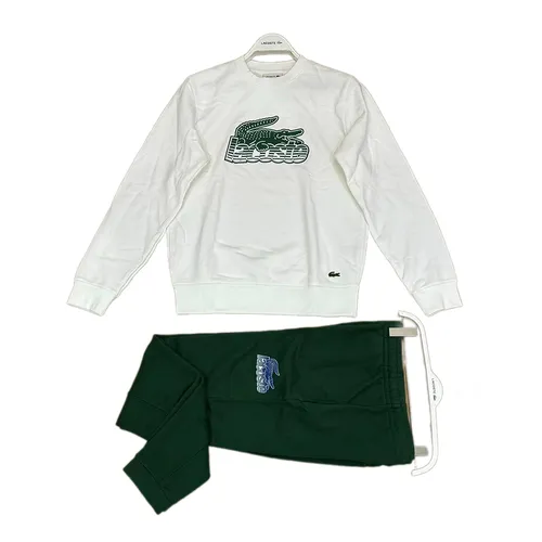 Thời trang Lacoste Bộ quần áo nỉ - Bộ Quần Áo Nỉ Nam Lacoste Cocodrilo Blanca Hombre Màu Xanh Trắng - Vua Hàng Hiệu