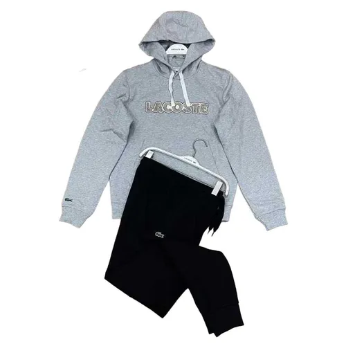 Thời trang - Bộ Quần Áo Nỉ Nam Lacoste Men's Logo Fleece Màu Xám Đen - Vua Hàng Hiệu