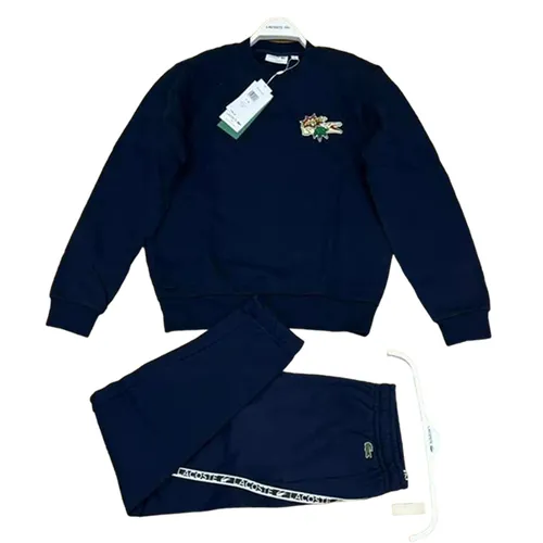 Thời trang Lacoste Bộ quần áo nỉ - Bộ Quần Áo Nỉ Nam Lacoste Men’s Sport Crew Neck Màu Xanh Navy - Vua Hàng Hiệu
