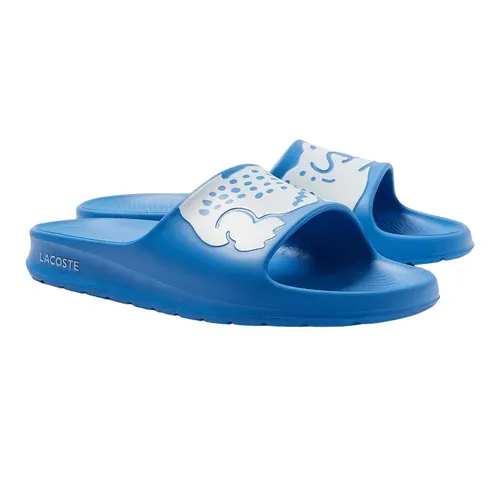 Dép Lacoste Croco 2.0 Synthetic Logo Strap Slides 744CMA0015 Màu Xanh Blue Size 39.5