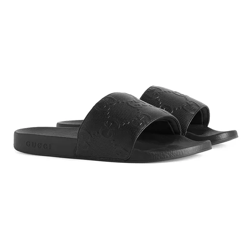 Dép Nam Gucci GG Demetra Slide Sandals Màu Đen Size 40