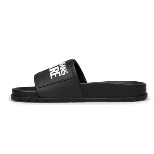 Dép Versace Jeans Couture Slides With Embossed Logo 74YA3SQ2 Màu Đen Trắng Size 39 - Dép - Vua Hàng Hiệu