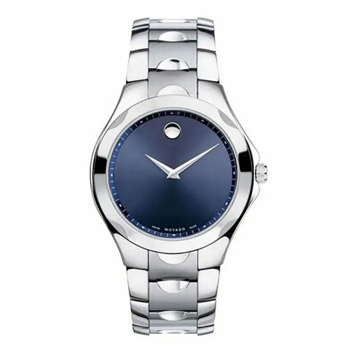 Đồng Hồ Nam Movado Luno Stainless Steel Mens Watch With Blue Dial 0606380 Màu Xanh Bạc