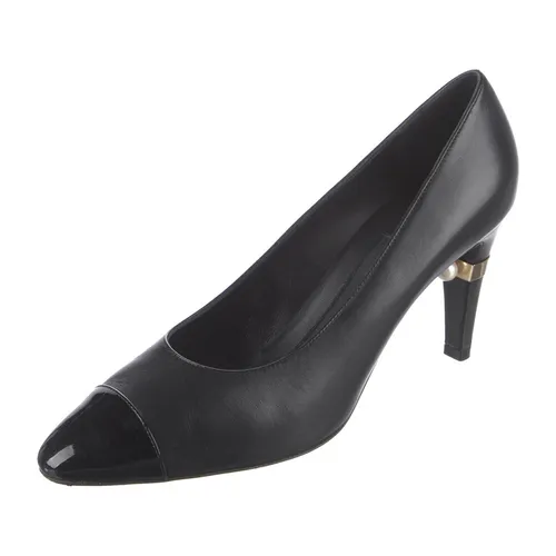 Giày Chanel Nữ - Giày Cao Gót Nữ Chanel Faux Pearl Accents Pumps Màu Đen Size 38 - Vua Hàng Hiệu