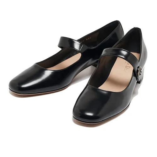 Giày Dior Giày cao gót - Giày Cao Gót Nữ Dior Black Leather D-Doll Pumps Màu Đen Size 34 - Vua Hàng Hiệu