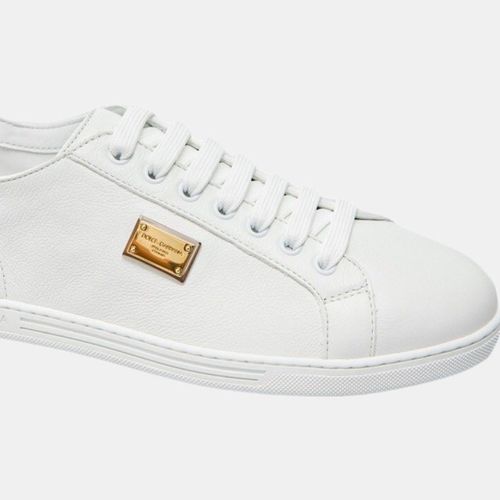 Giày Sneaker Nam Dolce & Gabbana D&G Saint Tropez Plaque White CS1735 AN990 80002 Màu Trắng Size 7-3