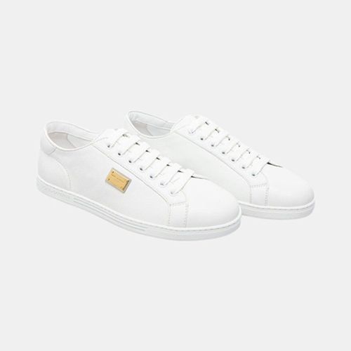 Giày Sneaker Nam Dolce & Gabbana D&G Saint Tropez Plaque White CS1735 AN990 80002 Màu Trắng Size 7-5