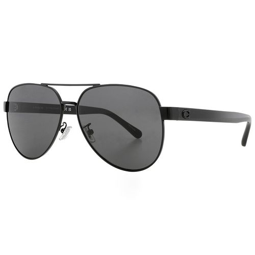 Kính Mát Nam Coach Dark Grey Pilot Men's Sunglasses HC7143 900387 61 Màu Đen Xám