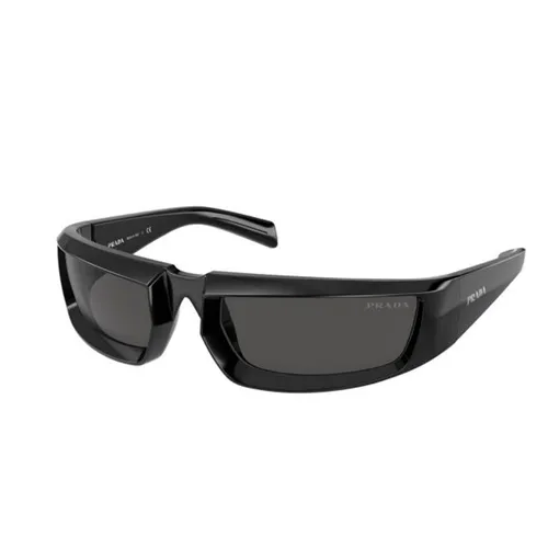Kính Mát Nam Prada Wrap Men's Sunglasses PR 25YS 1AB5S0 63 Màu Xám Đen - Kính mắt - Vua Hàng Hiệu