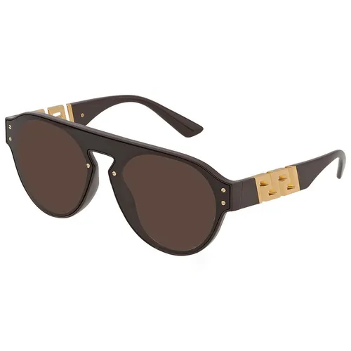Kính Mát Nam Versace Dark Brown Pilot Men's Sunglasses VE4420 535673 44 Màu Nâu Đen