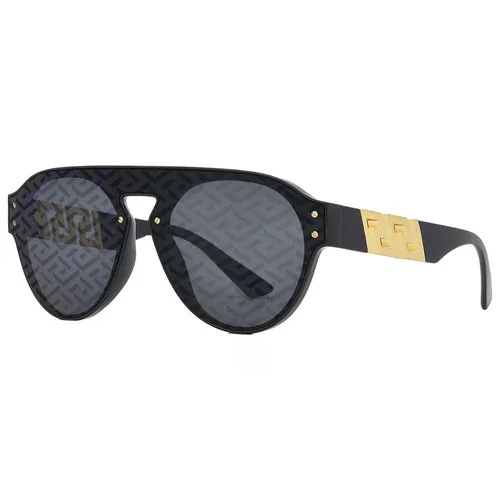 Versace Đen xám - Kính Mát Nam Versace Dark Gray Monogram Blue Square Men's Sunglasses VE4420 GB1/F 44 Màu Đen Xám - Vua Hàng Hiệu