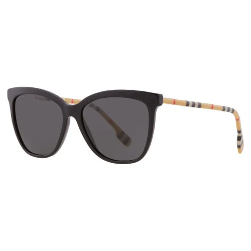 Kính Mát Nữ Burberry Clare Grey Butterfly Ladies Sunglasses BE4308 385387 56 Màu Đen