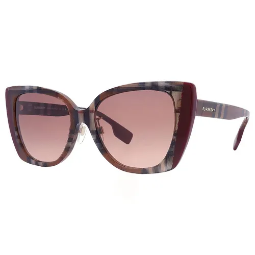 Kính Mát Nữ Burberry Meryl Pink Gradient Dark Brown Butterfly Ladies Sunglasses BE4393F 405413 54 Màu Nâu Đỏ