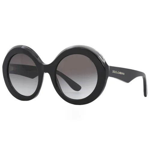 Kính Mát Nữ Dolce & Gabbana D&G Grey Gradient Round Ladies Sunglasses DG4418 32468G 53 Màu Đen Xám
