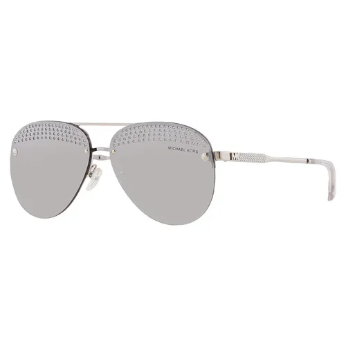 Kính mắt Michael Kors - Kính Mát Nữ Michael Kors MK East Side Light Grey Mirrored Silver Pilot Ladies Sunglasses MK1135B 18896G 59 Màu Xám - Vua Hàng Hiệu