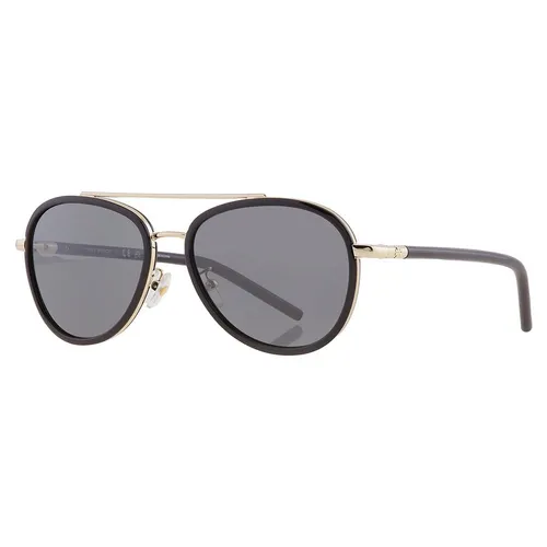 Kính Mát Nữ Tory Burch Dark Grey Flash Mirrored Pilot Ladies Sunglasses TY6089 33056V 57 Màu Xám