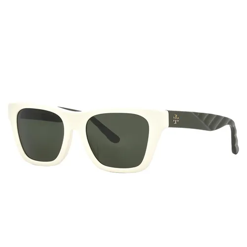 Kính Mát Nữ Tory Burch Rectangular Sunglasses TY7181U 190671 52 Màu Xanh Green