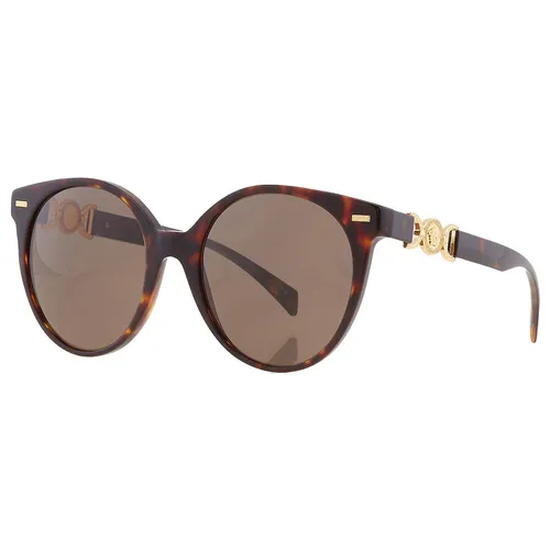 Versace - Kính Mát Nữ Versace Brown Oval Ladies Sunglasses VE4442 108/3 55 Màu Nâu - Vua Hàng Hiệu