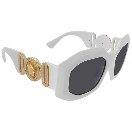 Kính Mát Nữ Versace Dark Gray Irregular Ladies Sunglasses VE4424U 314/87 56 Màu Đen Trắng