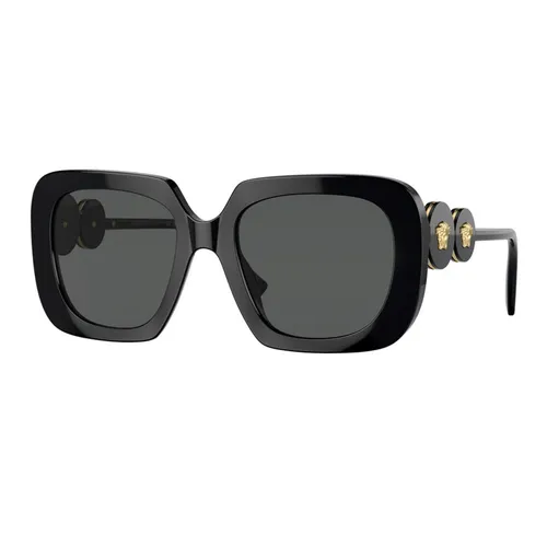 Versace Đen xám - Kính Mát Nữ Versace Dark Grey Square Ladies Sunglasses VE4434 GB1/87 54 Màu Đen Xám - Vua Hàng Hiệu