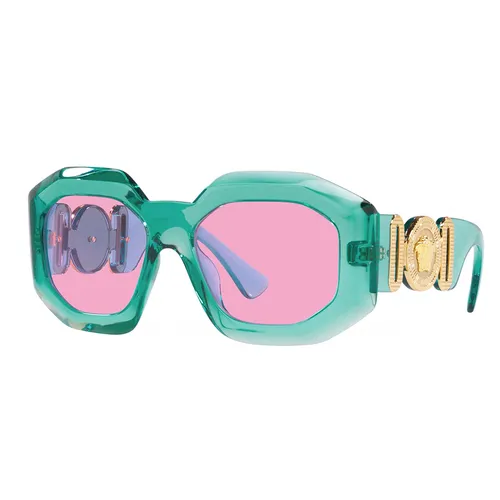 Kính Mát Nữ Versace Fuschia Geometric Sunglasses VE4424U 5361/5 56 Màu Hồng/Xanh