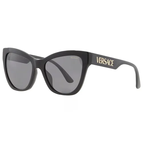 Versace Đen xám - Kính Mát Nữ Versace Polarized Dark Grey Cat Eye Ladies Sunglasses VE4417U GB1/81 56 Màu Đen Xám - Vua Hàng Hiệu